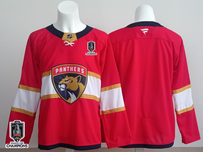Men 2025 Florida Panthers Blank Red Fanatics Home Premium NHL Jersey style 2